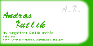 andras kutlik business card